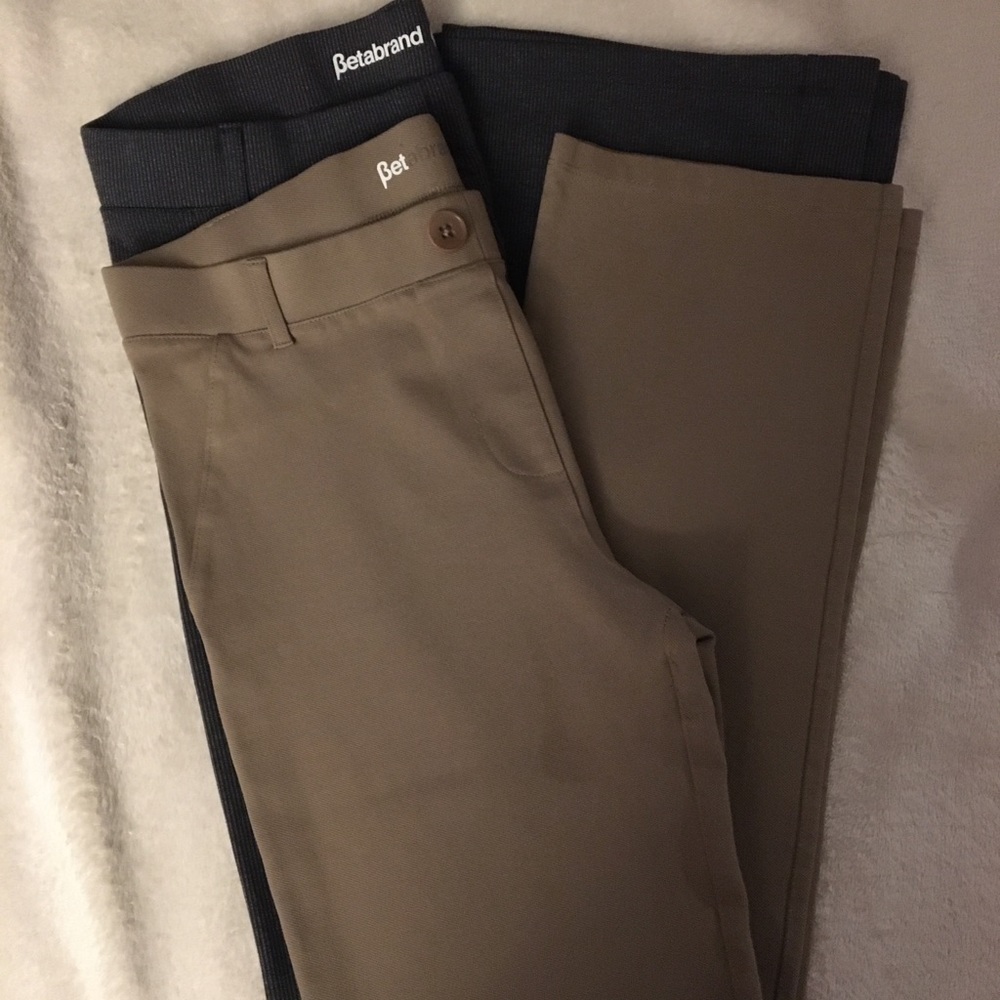 2 Pairs Betabrand dress pant-yoga pants